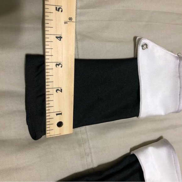 Black and White girls cuffed partial sleeves for dress up - Picture 3 of 7